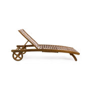 Lit bébé Noemi en bois d'acacia 195x66xH34-65,5cm