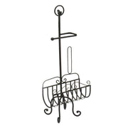 Porte-canne en métal noir avec porte-revues cm32x27,5h82