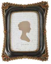 Grand cadre photo noir avec bordure dorée te-2221cm. 20.4 x 3h 26