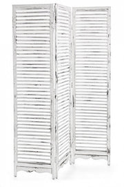 Chaise de parantro 3 portes en bois blanc laiteux 120 x 180 cm